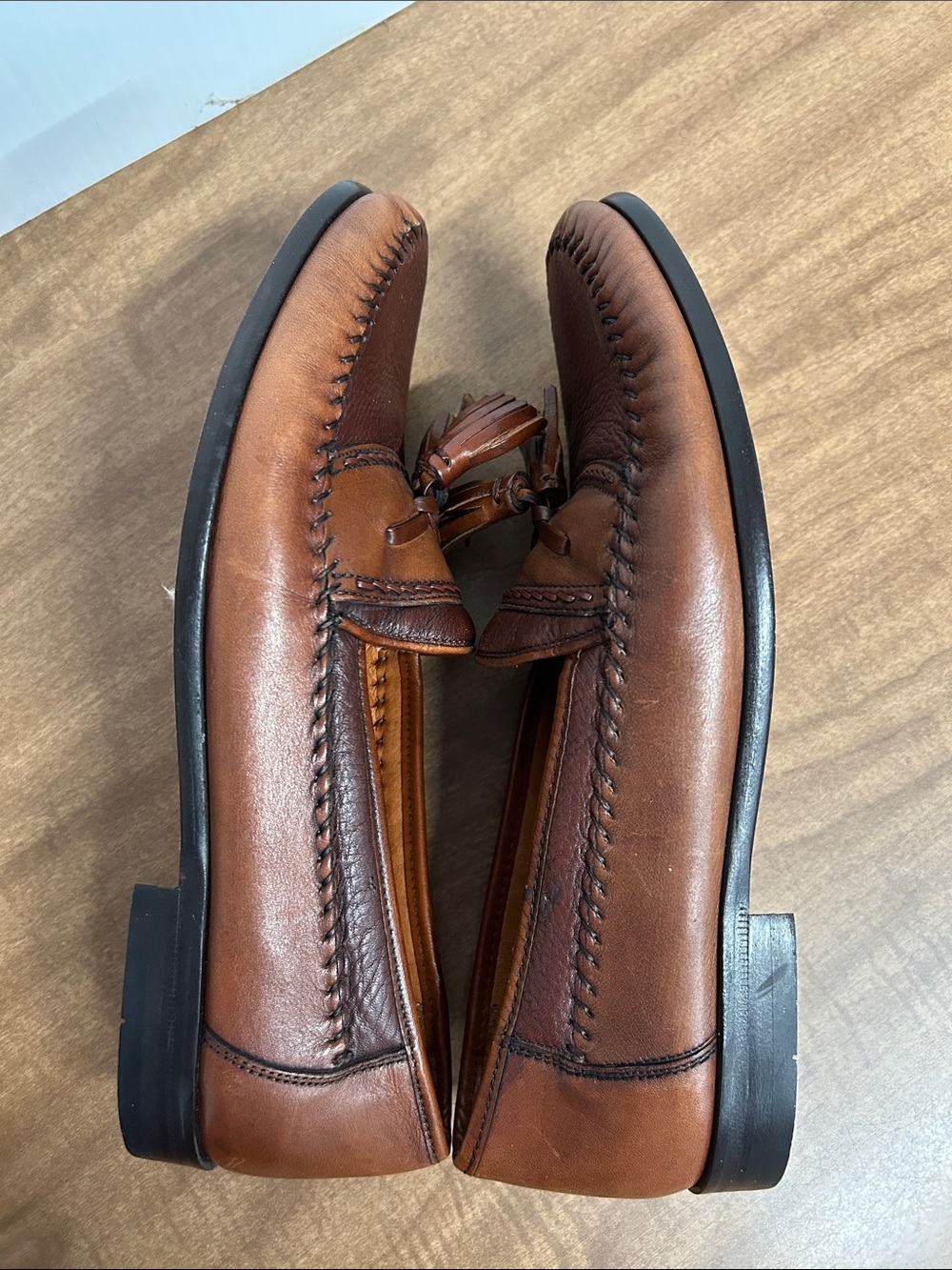 Brass Boot Handmade Leather Tassel Loafers Brown Men's 8.5 M Shoes Academia
O - Picture 7 of 17